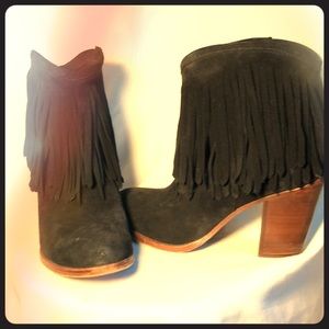 Frye Fringe Booties
